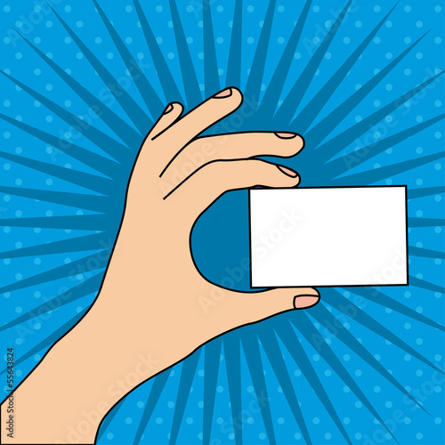 hand with card