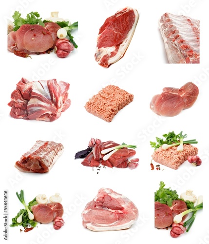 Collection of Raw Meat