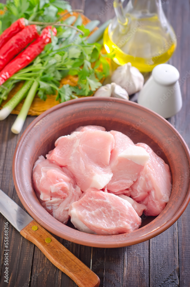 raw meat and aroma spices raw meat and aroma spices