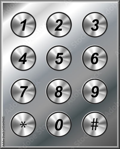 Metal phone keypad
