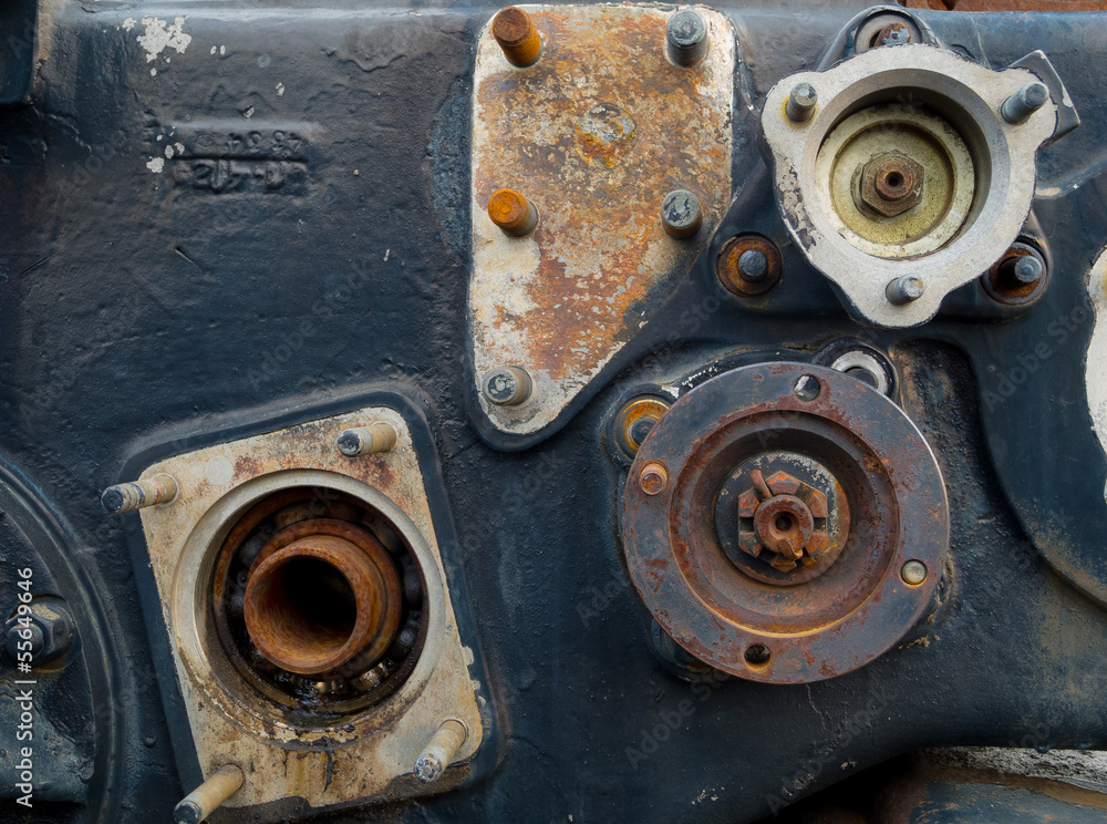 old rusty engine