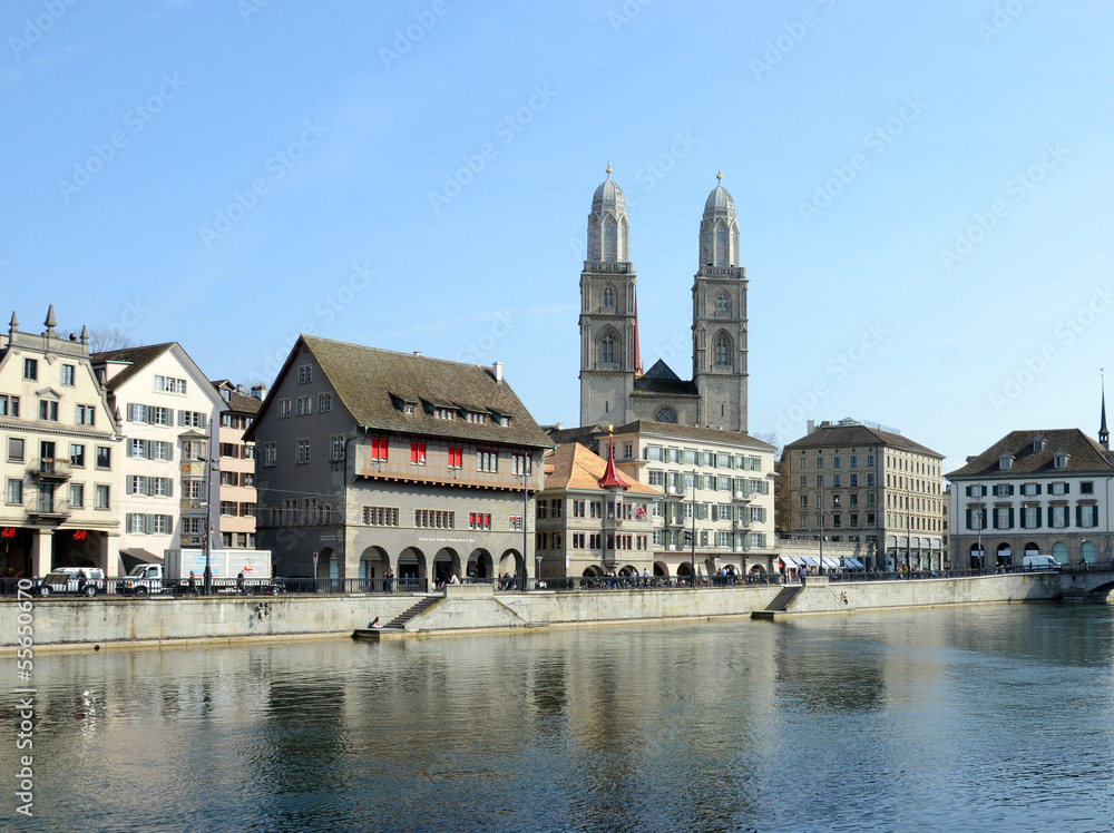 Fototapeta premium Zürich - Grossmünster