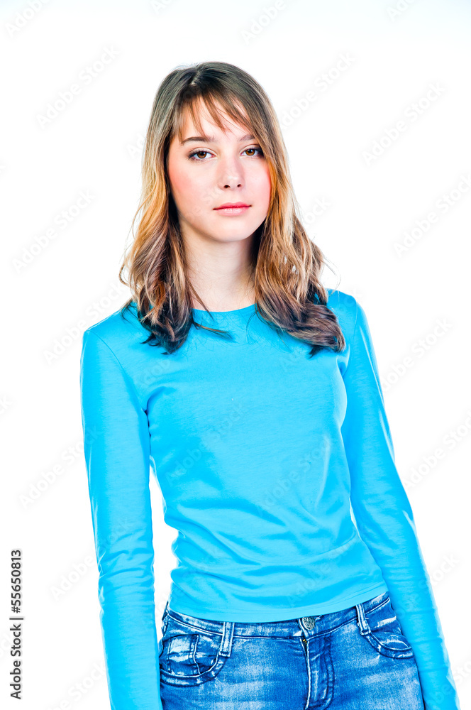 beautiful and young girl teenager