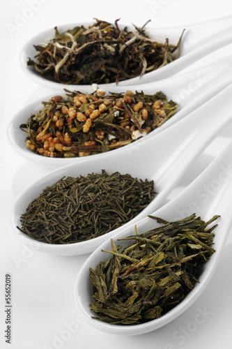 Different sorts of green tea