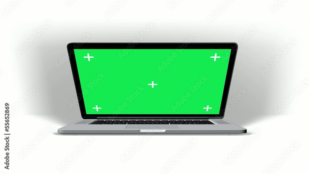 Notebook Open With Green Screen Notebook Open With Green Screen