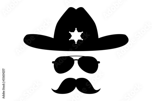 sheriff with bushy mustache