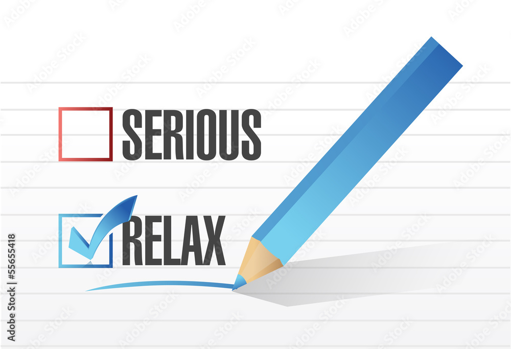 relax over serious illustration design