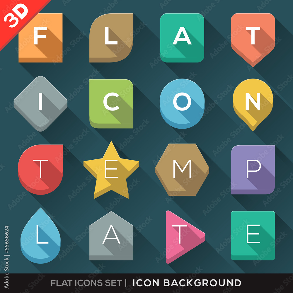 Geometric Shapes background for Flat Icons Set Geometric Shapes background for Flat Icons Set