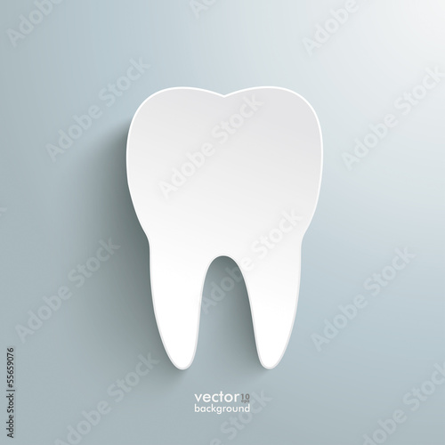 White Tooth Background