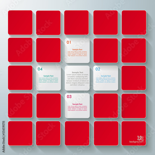White Cross Infographic Red Background
