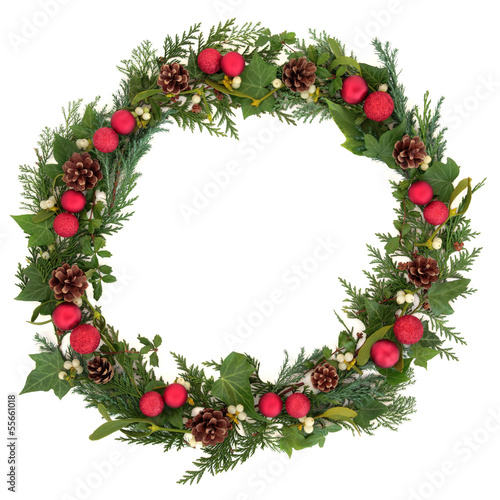 Fototapeta Naklejka Na Ścianę i Meble -  Christmas Wreath