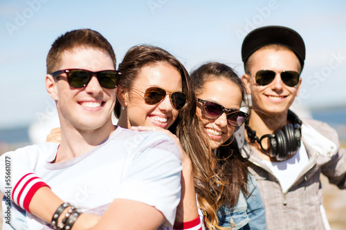 group of teenagers hanging out