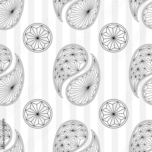 Seamless pattern based on traditional Asian elements Paisley