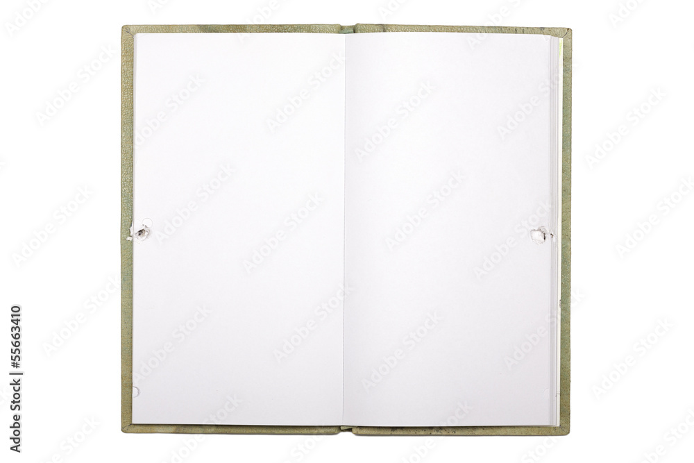 blank page of note book with isolated on white blank page of note book with isolated on white