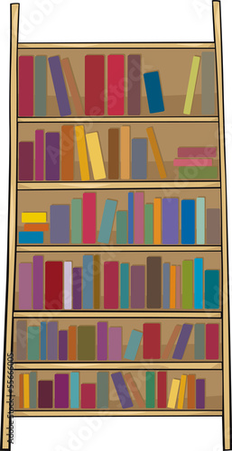 book shelf clip art cartoon illustration