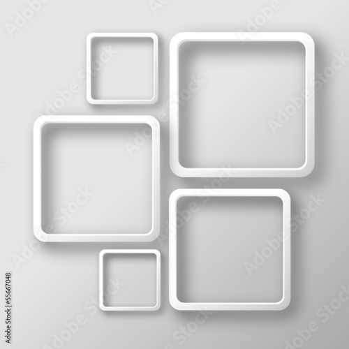 Weiße rechteckige Rahmen