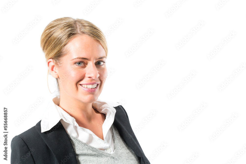 Young woman with white background Young woman with white background