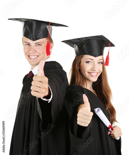 Two happy graduating studen...