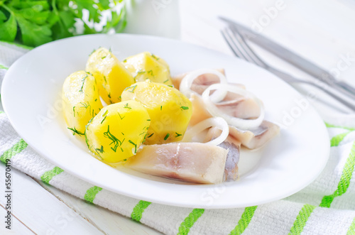potato and herring