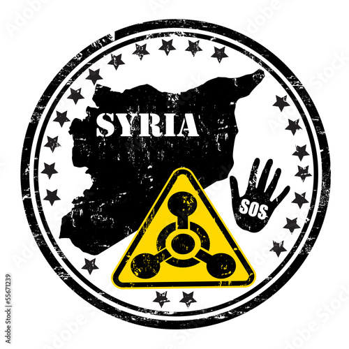 Distressed Syria Chemical Weapon stamp