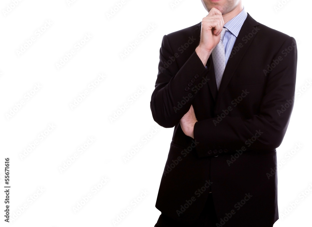 Portrait of young business man against white background Portrait of young business man against white background