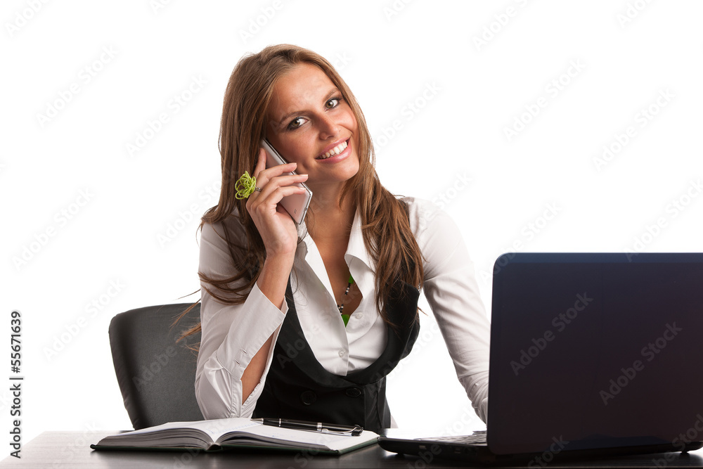 The boss - Preety business secretarry woman working in office is The boss - Preety business secretarry woman working in office is