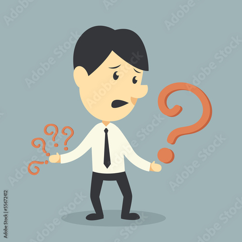 Businessman with Question mark symbol