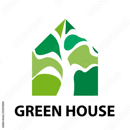 Vector logo housing green