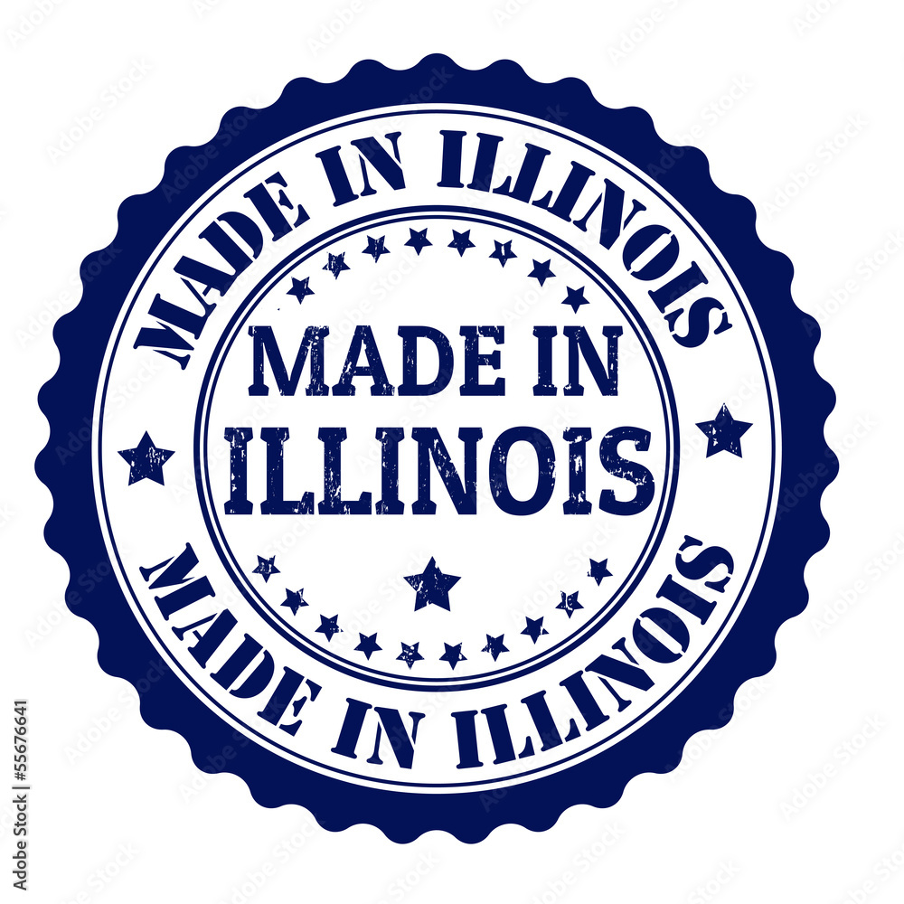 Made in Illinois stamp Made in Illinois stamp