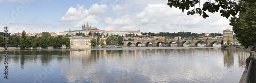 Charles Bridge (medieval bridge in Prague on the River Vltava).