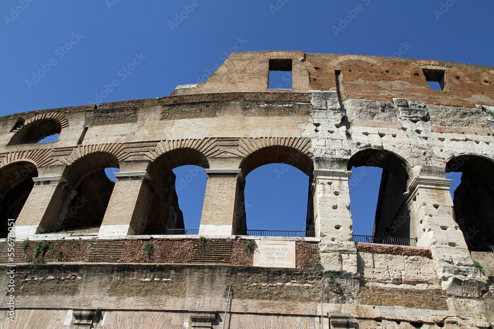 detail of an ancient Arch of the Colosseum