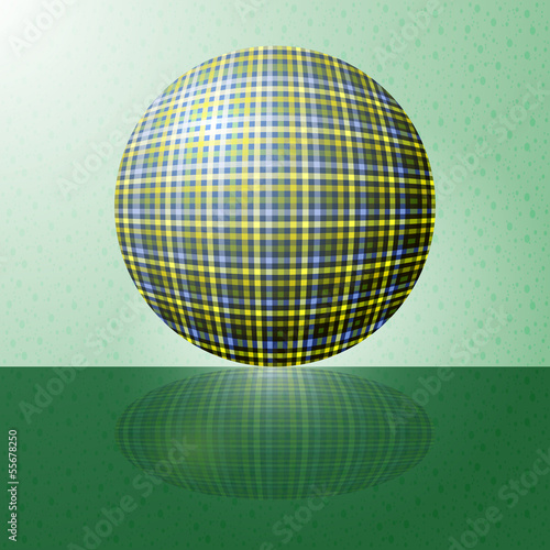 ball with the texture of fabric and a reflection on the surface