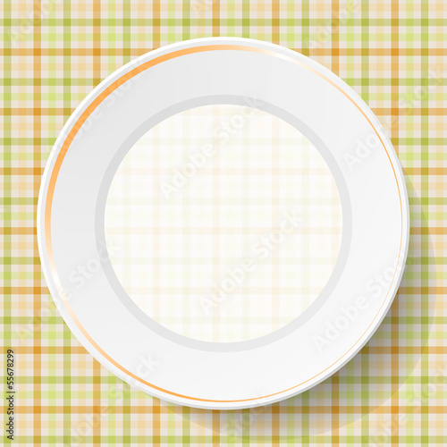Image dishes on a napkin