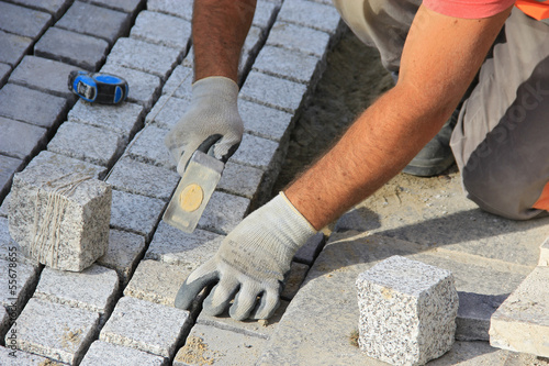 Pose de pavés