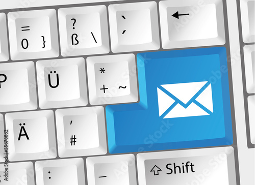 Kontakt E-Mail Brief Tastatur deutsch