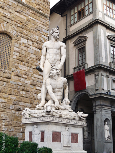Fotografia Hercules and Cacus statue in Florence, Italy