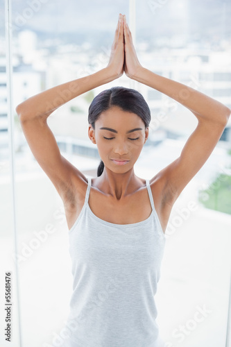 Free Download Relaxed gorgeous model doing yoga exercise - GFXLoad