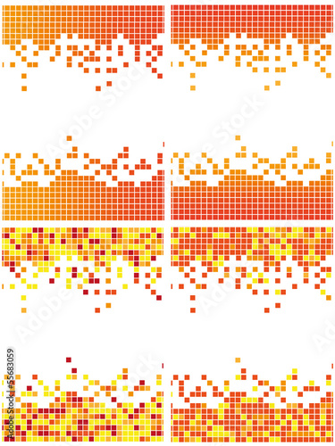Abstract orange combo mosaic background