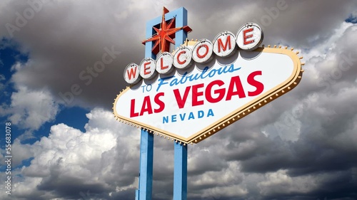Las Vegas Sign Moving Clouds