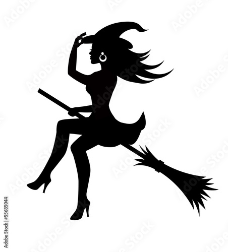 witch on a broomstick