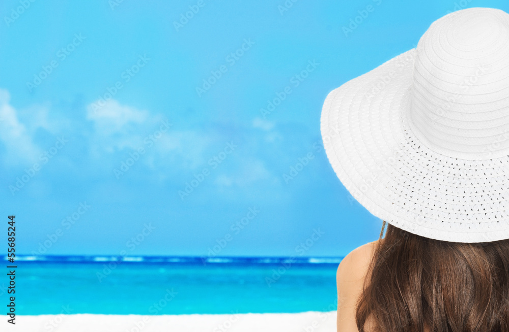 girl posing on the beach