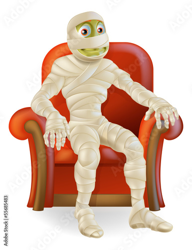 Halloween Mummy in Chair