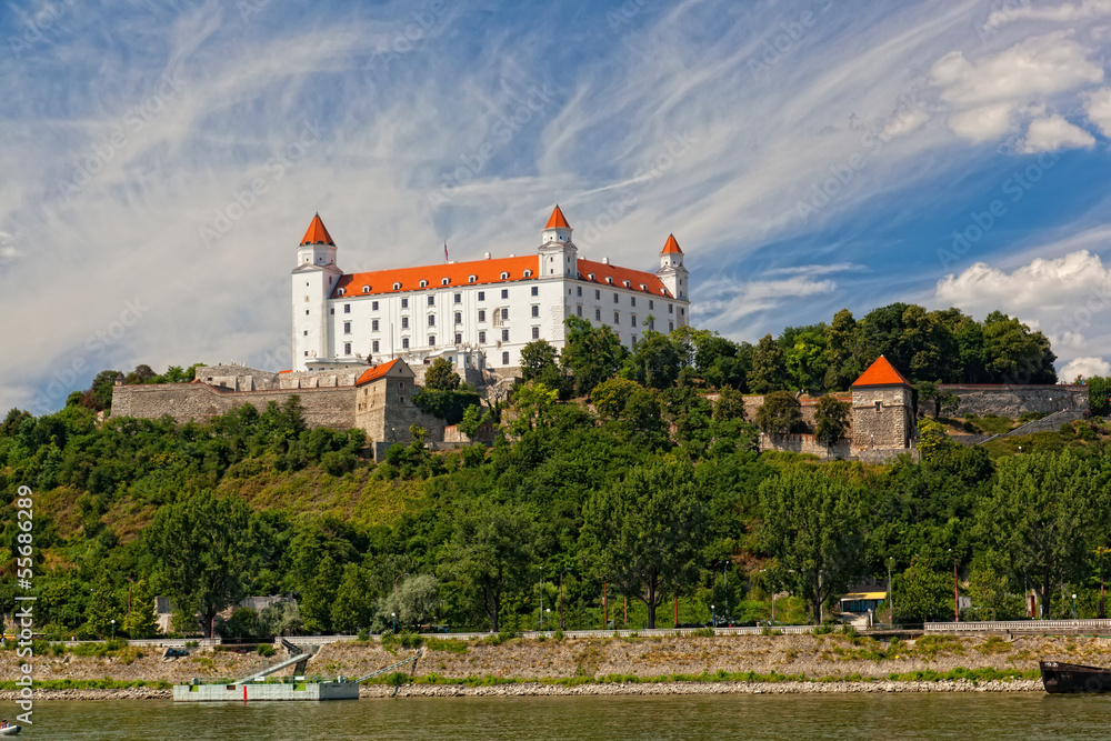 Obraz premium Medieval castle on the hill , Bratislava, Slovakia