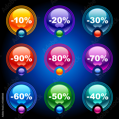 Vector discount labels 20