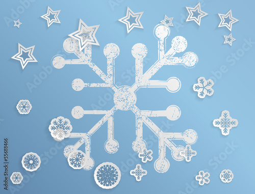 Grunge snowflake