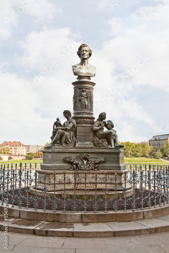 Year 1876. Monument to the German sculptor Ernst Rietschel