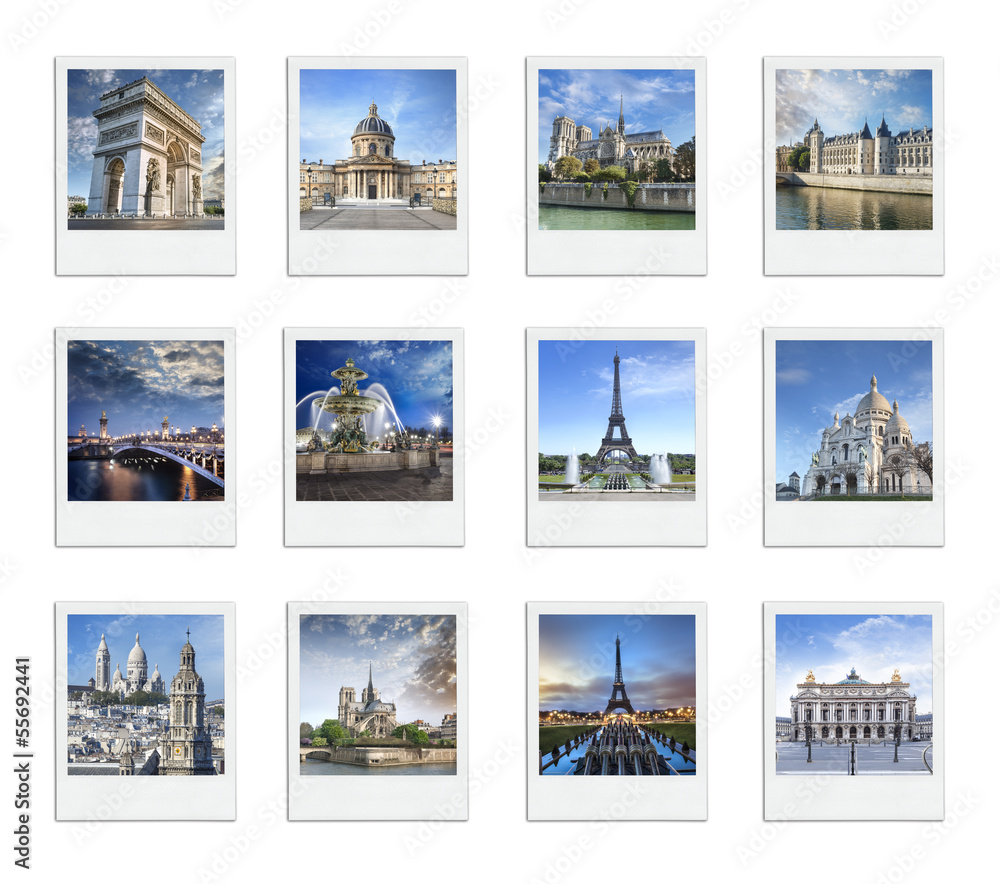 Paris France Polaroid Stock Photo | Adobe Stock