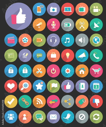 Long Shadow Icons