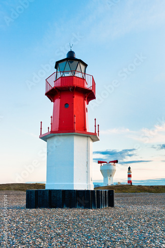 Принти на полотні lighthouse with foghorn and another lighthouse in the background