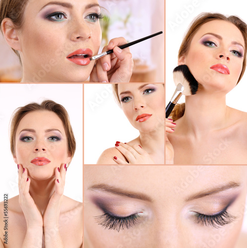 Beautiful make-up collage